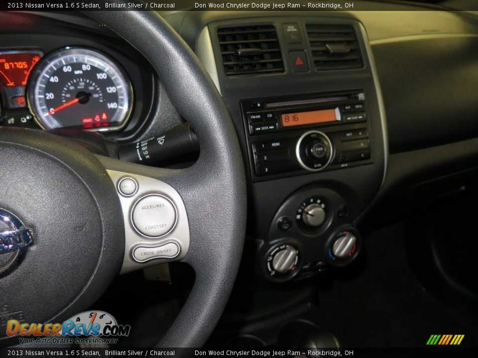 2013 Nissan Versa 1.6 S Sedan Brilliant Silver / Charcoal Photo #15