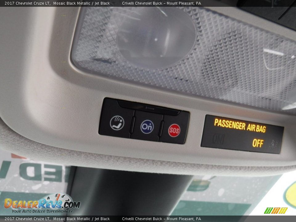 2017 Chevrolet Cruze LT Mosaic Black Metallic / Jet Black Photo #21