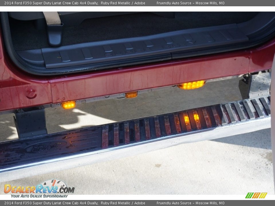 2014 Ford F350 Super Duty Lariat Crew Cab 4x4 Dually Ruby Red Metallic / Adobe Photo #7