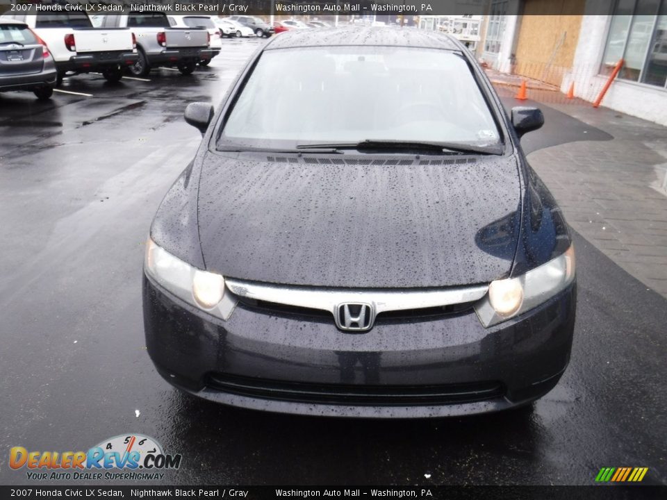 2007 Honda Civic LX Sedan Nighthawk Black Pearl / Gray Photo #4