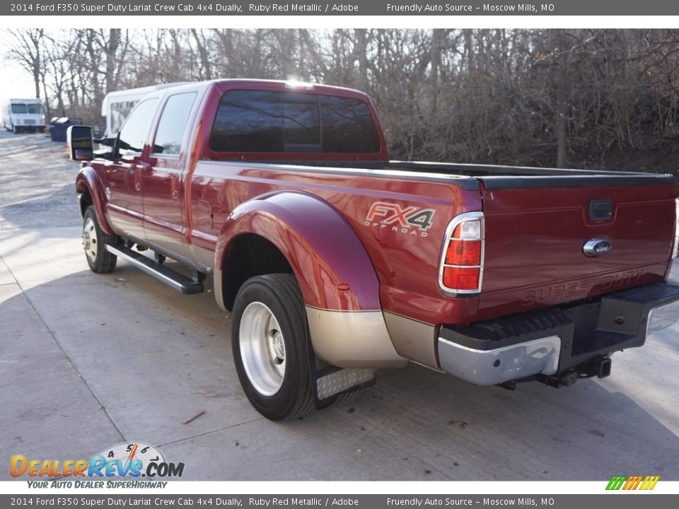 2014 Ford F350 Super Duty Lariat Crew Cab 4x4 Dually Ruby Red Metallic / Adobe Photo #18