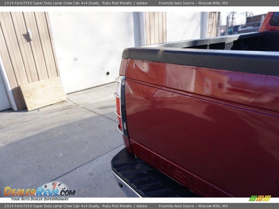 2014 Ford F350 Super Duty Lariat Crew Cab 4x4 Dually Ruby Red Metallic / Adobe Photo #22
