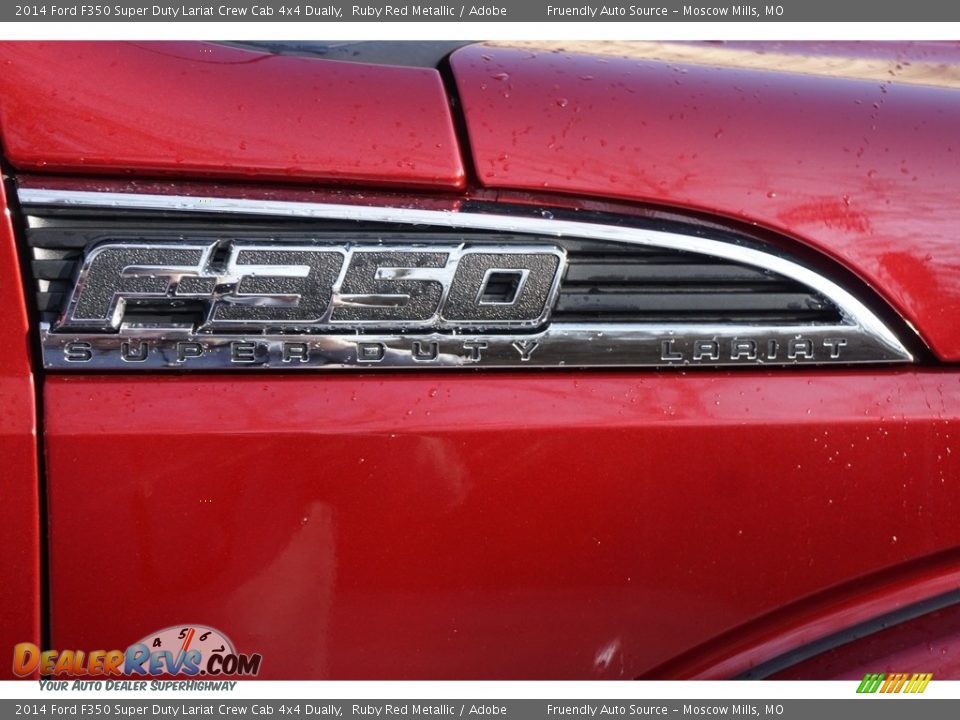 2014 Ford F350 Super Duty Lariat Crew Cab 4x4 Dually Ruby Red Metallic / Adobe Photo #25