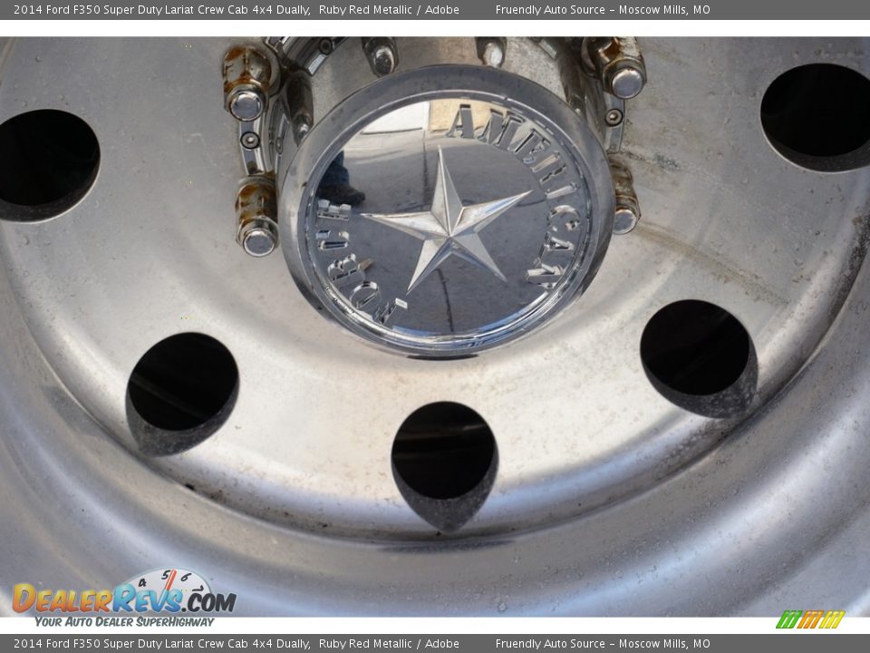 2014 Ford F350 Super Duty Lariat Crew Cab 4x4 Dually Ruby Red Metallic / Adobe Photo #27