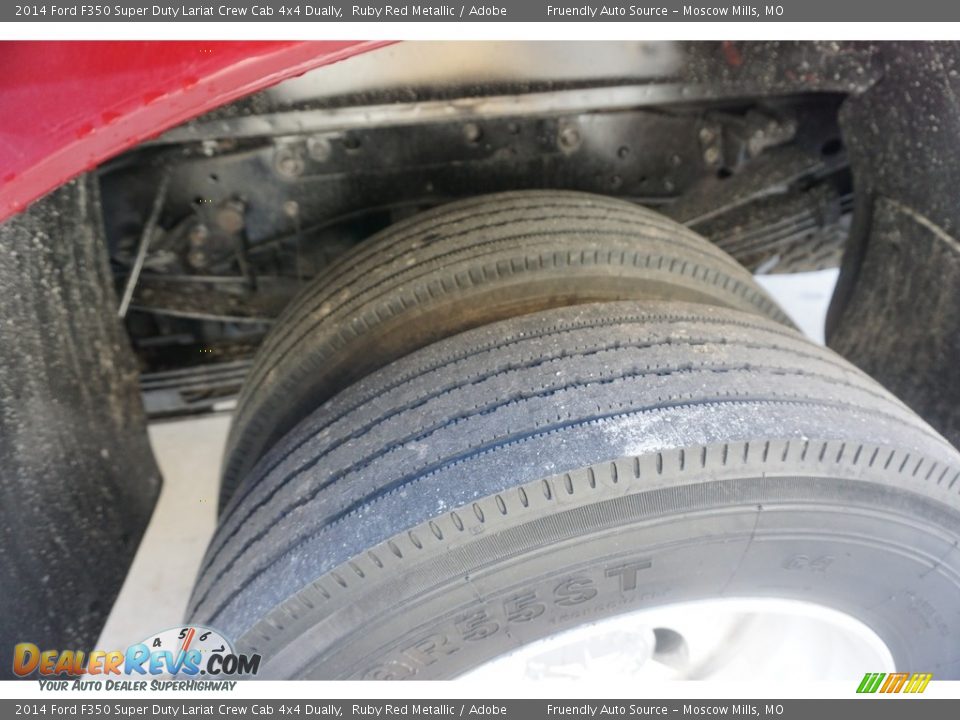 2014 Ford F350 Super Duty Lariat Crew Cab 4x4 Dually Ruby Red Metallic / Adobe Photo #28