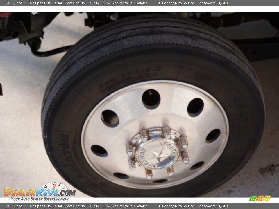 2014 Ford F350 Super Duty Lariat Crew Cab 4x4 Dually Ruby Red Metallic / Adobe Photo #33