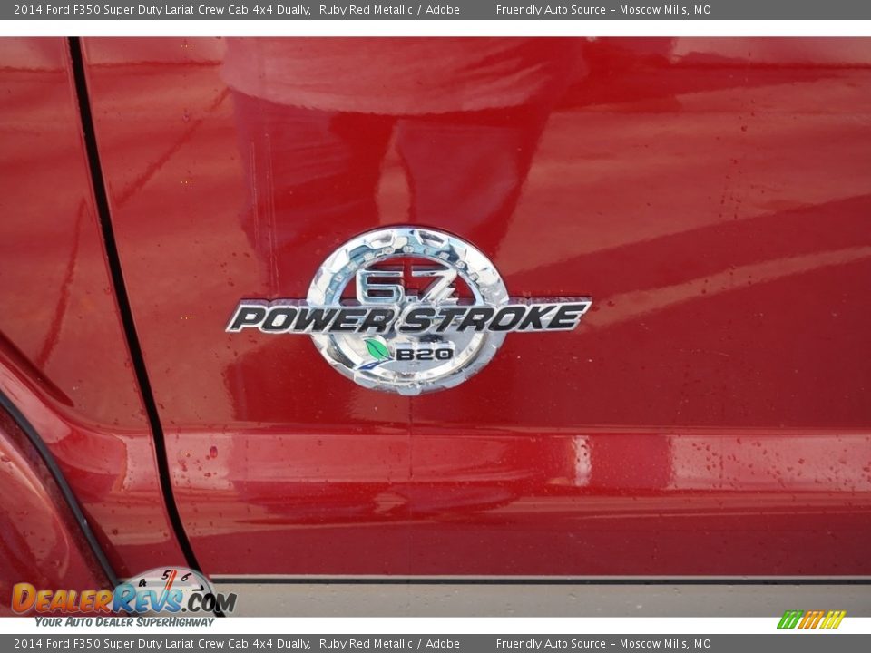2014 Ford F350 Super Duty Lariat Crew Cab 4x4 Dually Ruby Red Metallic / Adobe Photo #34