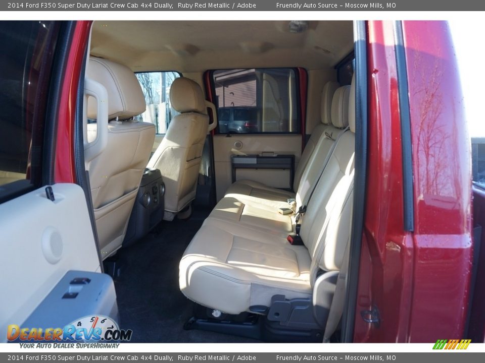 2014 Ford F350 Super Duty Lariat Crew Cab 4x4 Dually Ruby Red Metallic / Adobe Photo #36