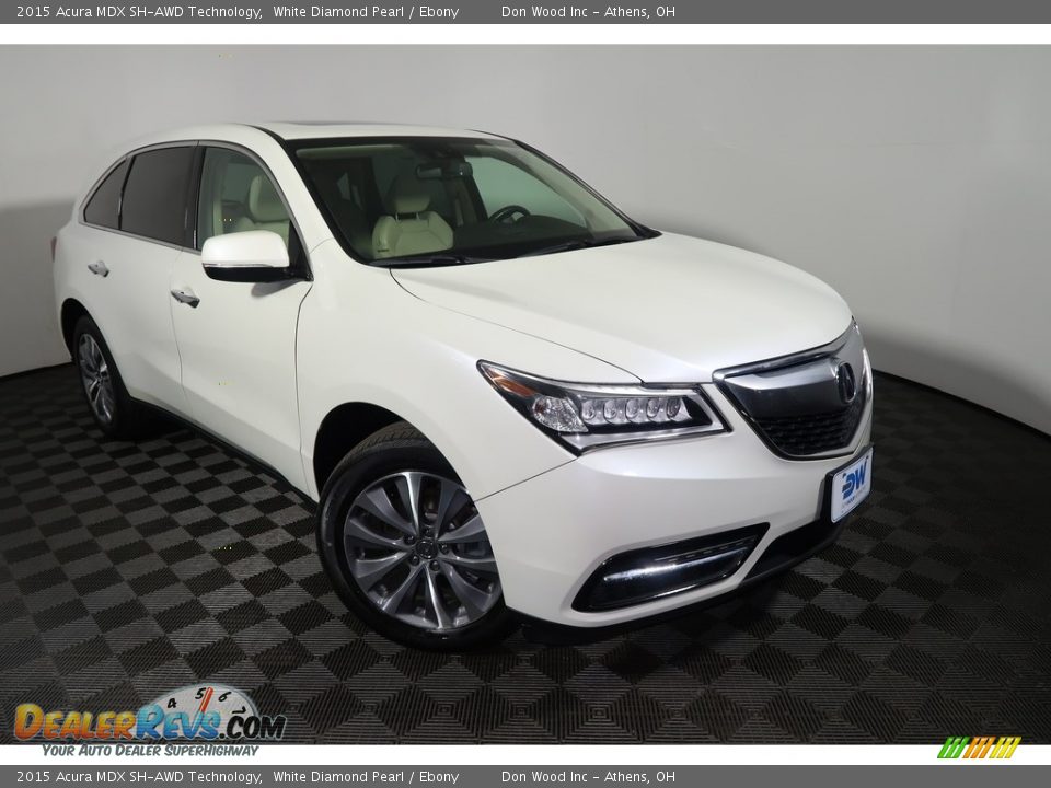 2015 Acura MDX SH-AWD Technology White Diamond Pearl / Ebony Photo #10