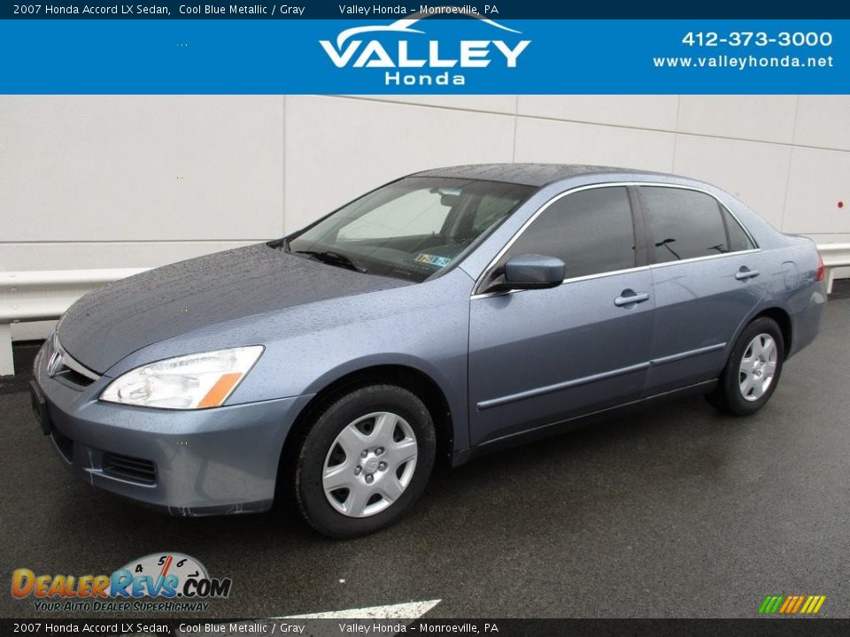 2007 Honda Accord LX Sedan Cool Blue Metallic / Gray Photo #1