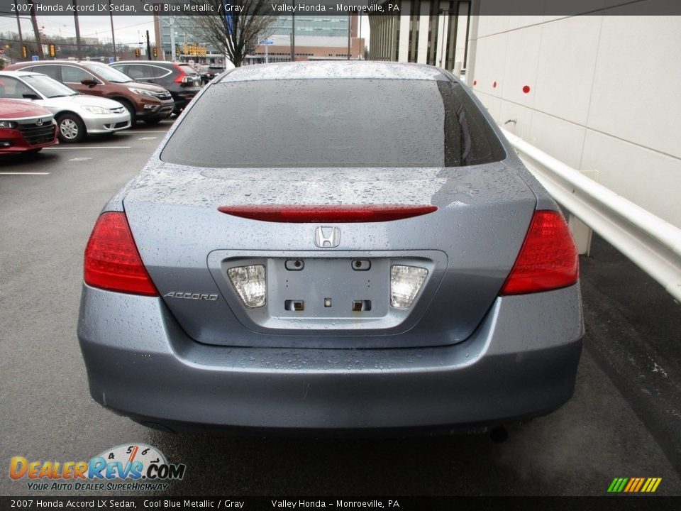 2007 Honda Accord LX Sedan Cool Blue Metallic / Gray Photo #4