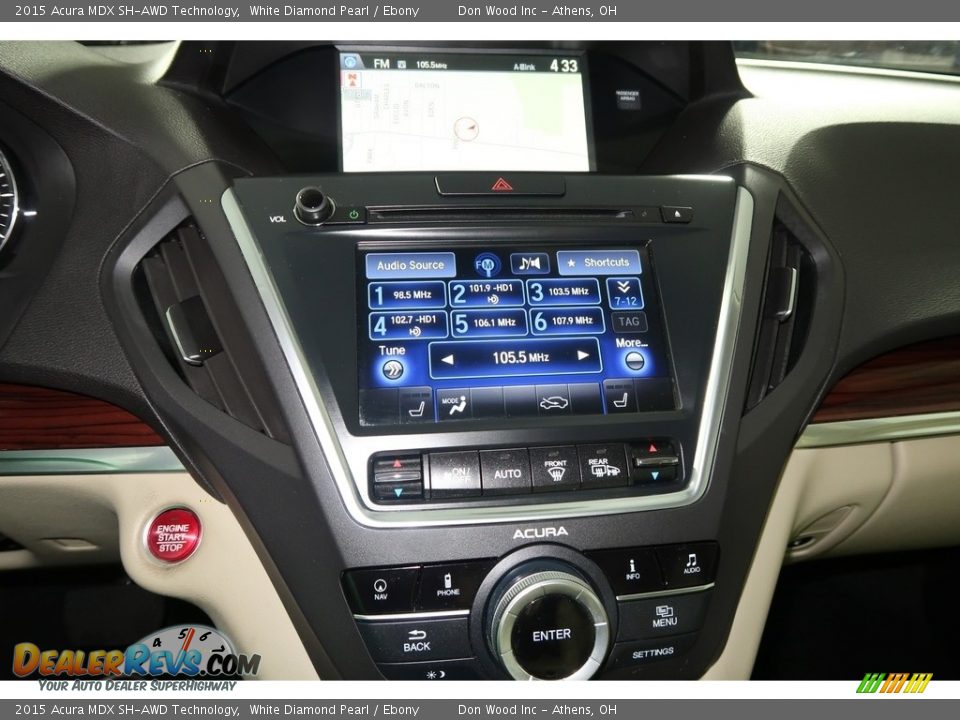 2015 Acura MDX SH-AWD Technology White Diamond Pearl / Ebony Photo #23