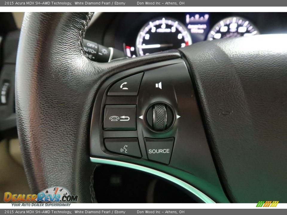 2015 Acura MDX SH-AWD Technology White Diamond Pearl / Ebony Photo #35