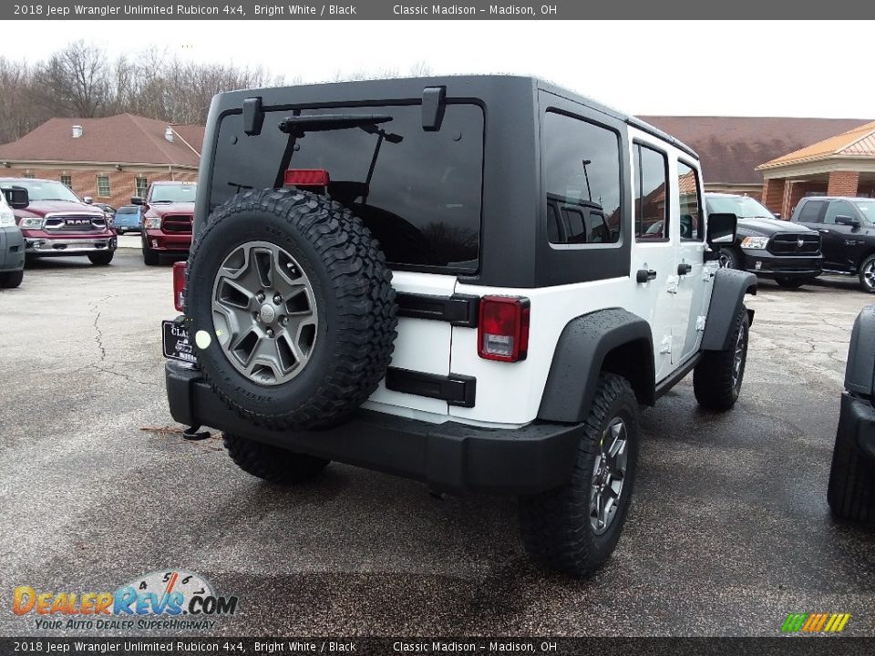 2018 Jeep Wrangler Unlimited Rubicon 4x4 Bright White / Black Photo #2