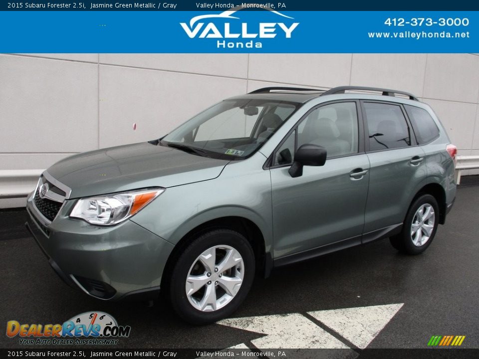 2015 Subaru Forester 2.5i Jasmine Green Metallic / Gray Photo #1