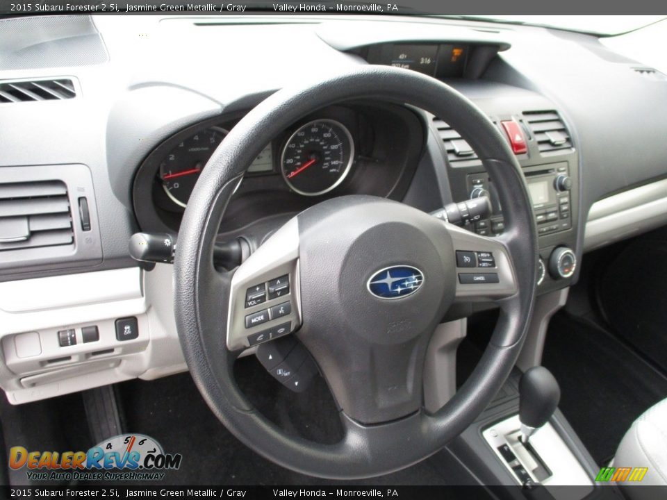 2015 Subaru Forester 2.5i Jasmine Green Metallic / Gray Photo #14