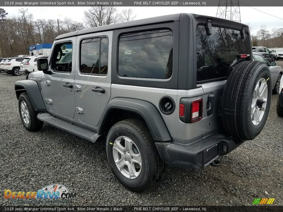 2018 Jeep Wrangler Unlimited Sport 4x4 Billet Silver Metallic / Black Photo #4