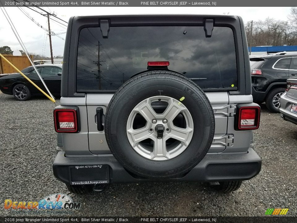 2018 Jeep Wrangler Unlimited Sport 4x4 Billet Silver Metallic / Black Photo #5