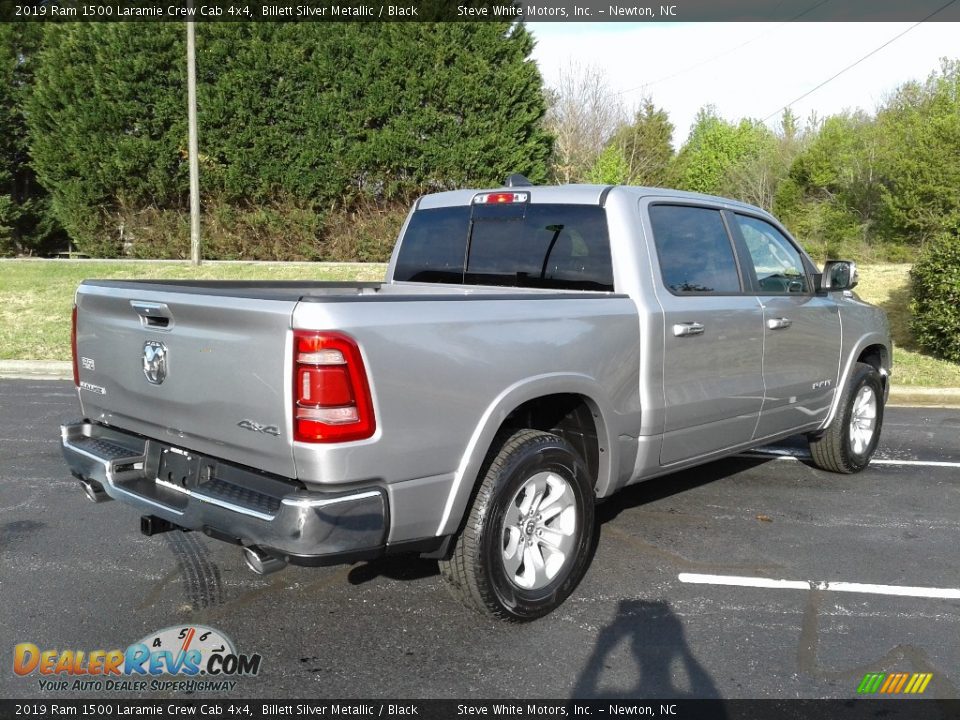 2019 Ram 1500 Laramie Crew Cab 4x4 Billett Silver Metallic / Black Photo #6