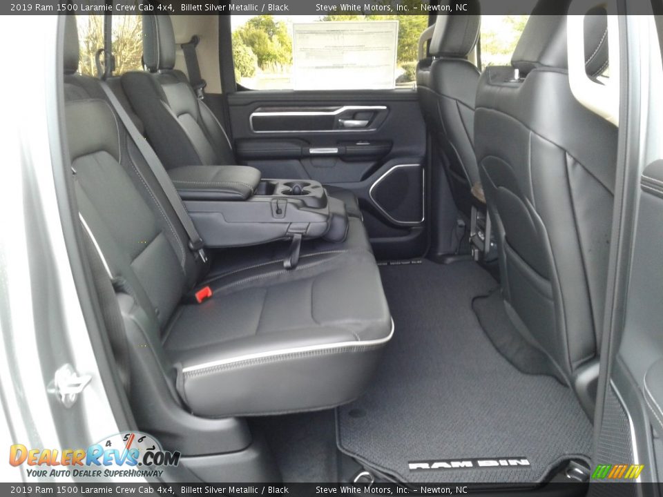 Rear Seat of 2019 Ram 1500 Laramie Crew Cab 4x4 Photo #16