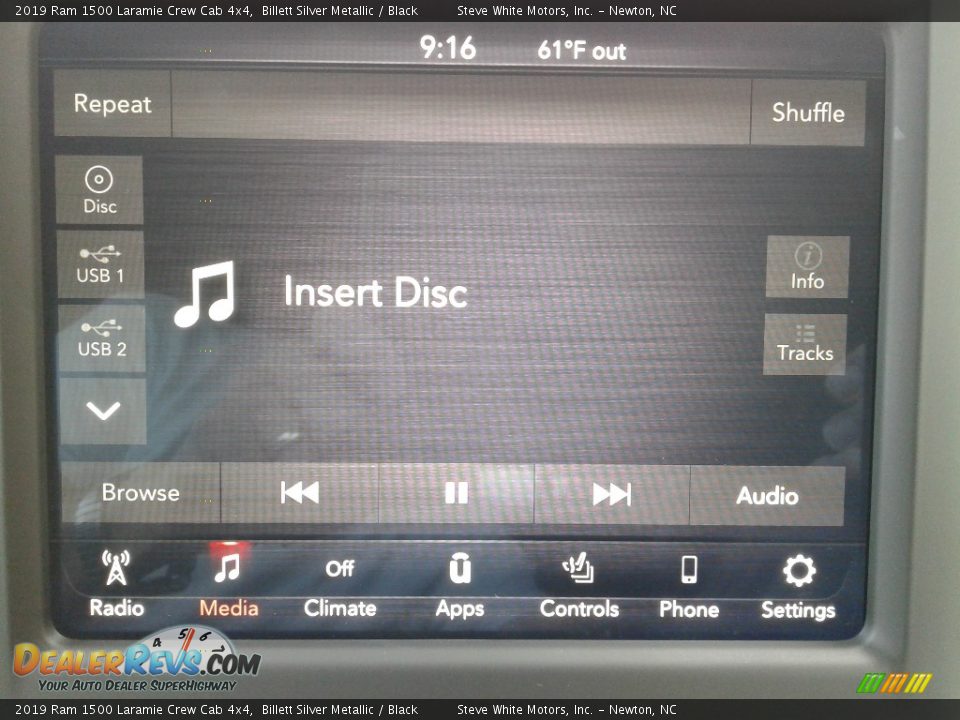 Audio System of 2019 Ram 1500 Laramie Crew Cab 4x4 Photo #25