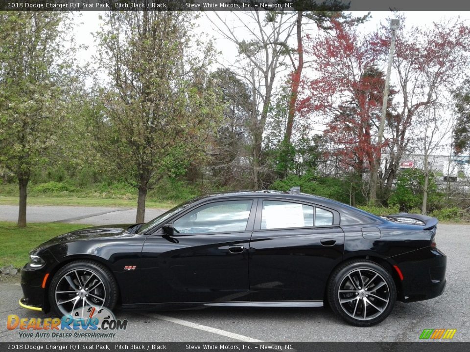 2018 Dodge Charger R/T Scat Pack Pitch Black / Black Photo #1