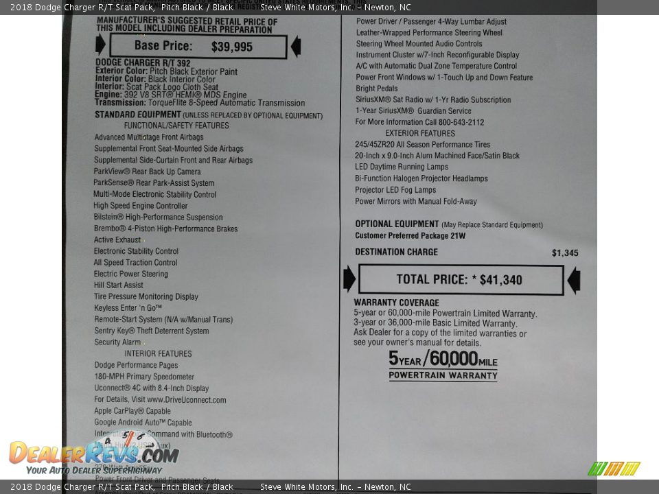 2018 Dodge Charger R/T Scat Pack Pitch Black / Black Photo #33