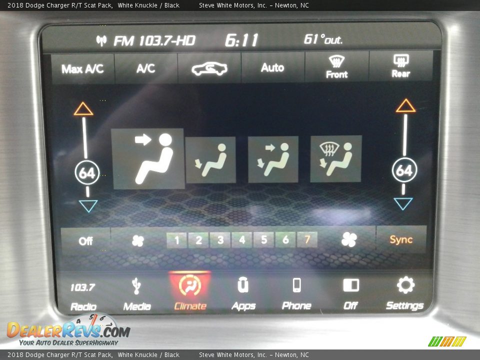 2018 Dodge Charger R/T Scat Pack White Knuckle / Black Photo #24