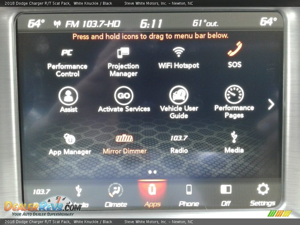 2018 Dodge Charger R/T Scat Pack White Knuckle / Black Photo #25