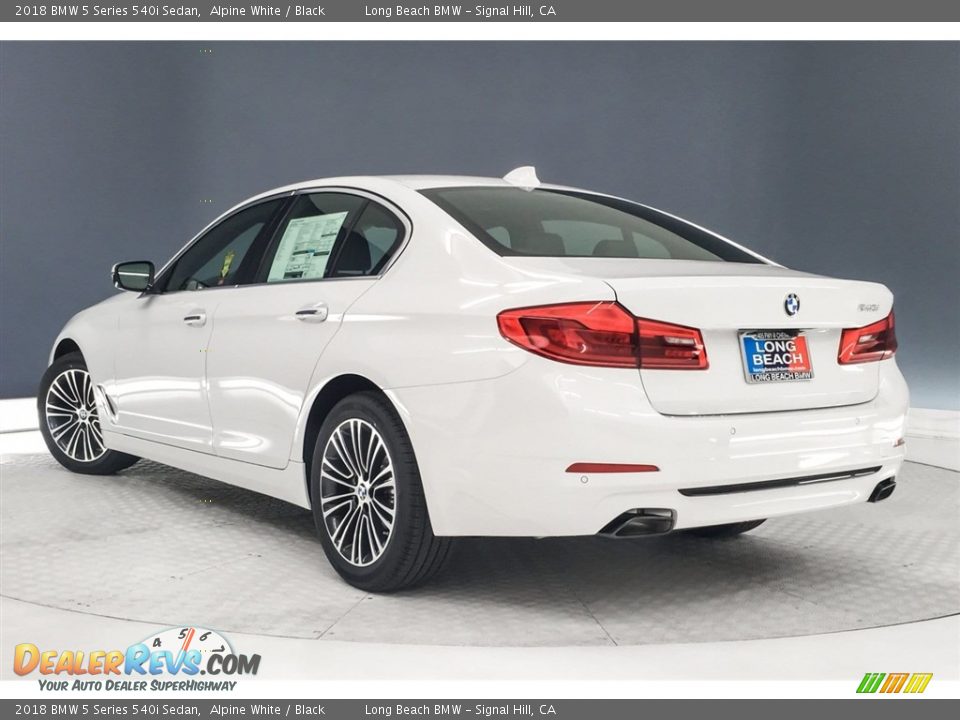 2018 BMW 5 Series 540i Sedan Alpine White / Black Photo #3