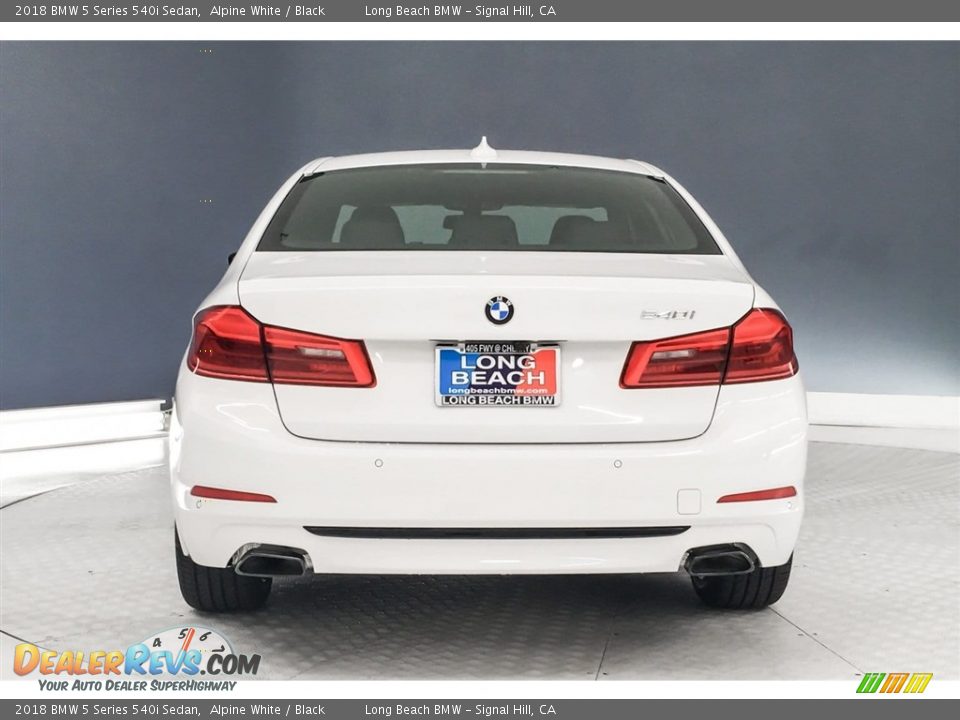 2018 BMW 5 Series 540i Sedan Alpine White / Black Photo #4