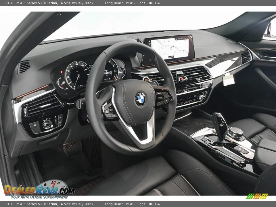 2018 BMW 5 Series 540i Sedan Alpine White / Black Photo #5