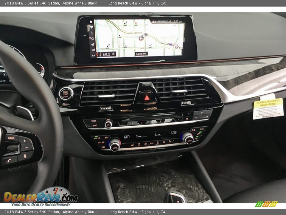 2018 BMW 5 Series 540i Sedan Alpine White / Black Photo #6