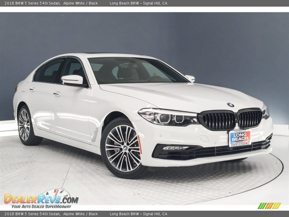 2018 BMW 5 Series 540i Sedan Alpine White / Black Photo #12