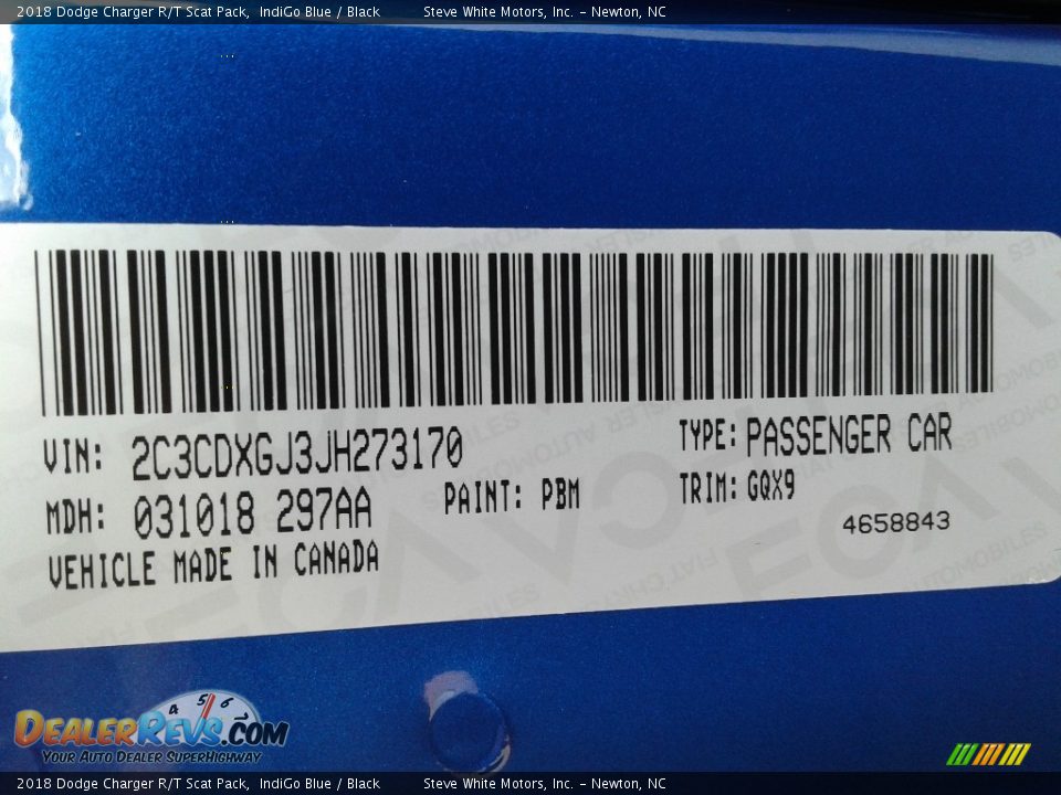 2018 Dodge Charger R/T Scat Pack IndiGo Blue / Black Photo #35