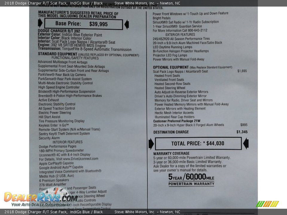 2018 Dodge Charger R/T Scat Pack IndiGo Blue / Black Photo #36
