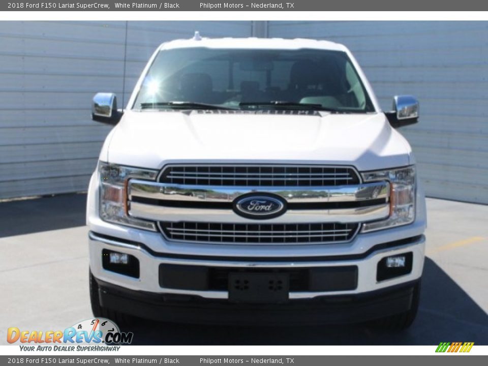 2018 Ford F150 Lariat SuperCrew White Platinum / Black Photo #2