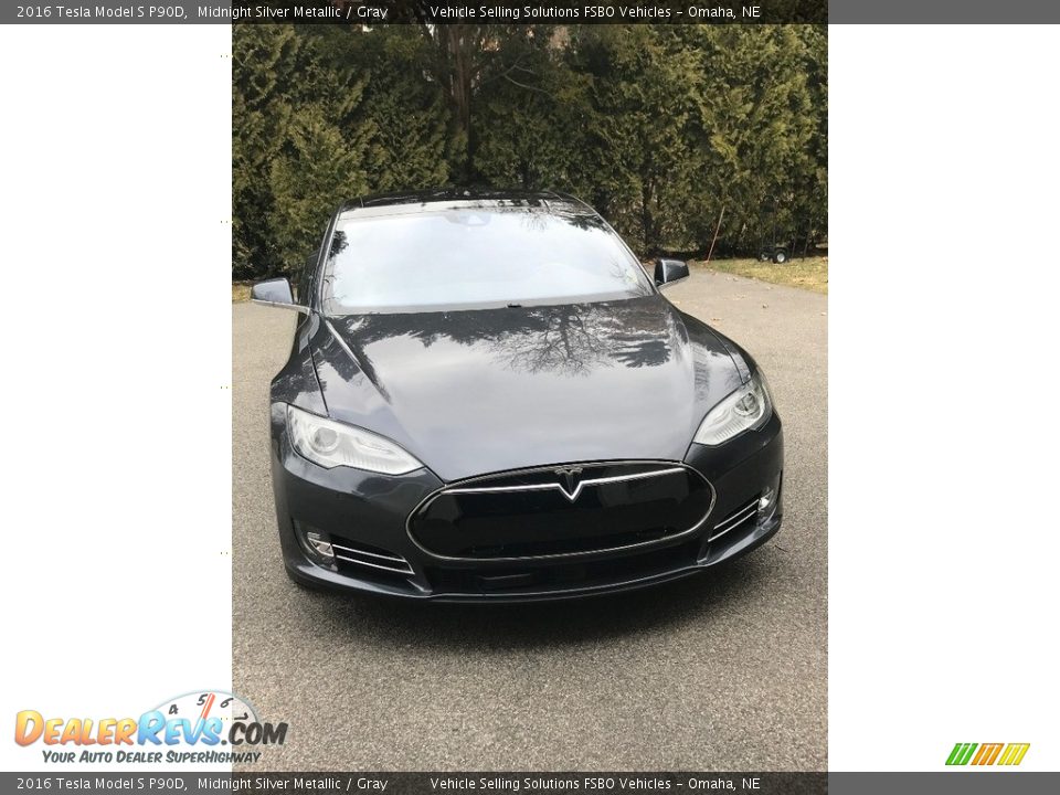 2016 Tesla Model S P90D Midnight Silver Metallic / Gray Photo #14