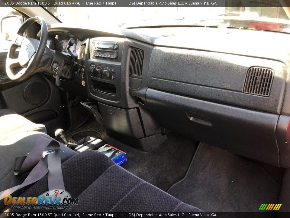 2005 Dodge Ram 1500 ST Quad Cab 4x4 Flame Red / Taupe Photo #6