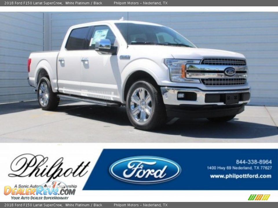 2018 Ford F150 Lariat SuperCrew White Platinum / Black Photo #1