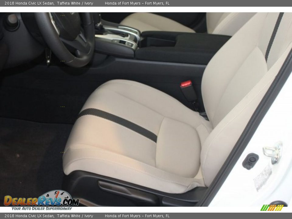 2018 Honda Civic LX Sedan Taffeta White / Ivory Photo #16