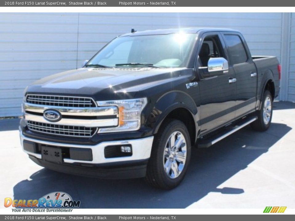 2018 Ford F150 Lariat SuperCrew Shadow Black / Black Photo #3