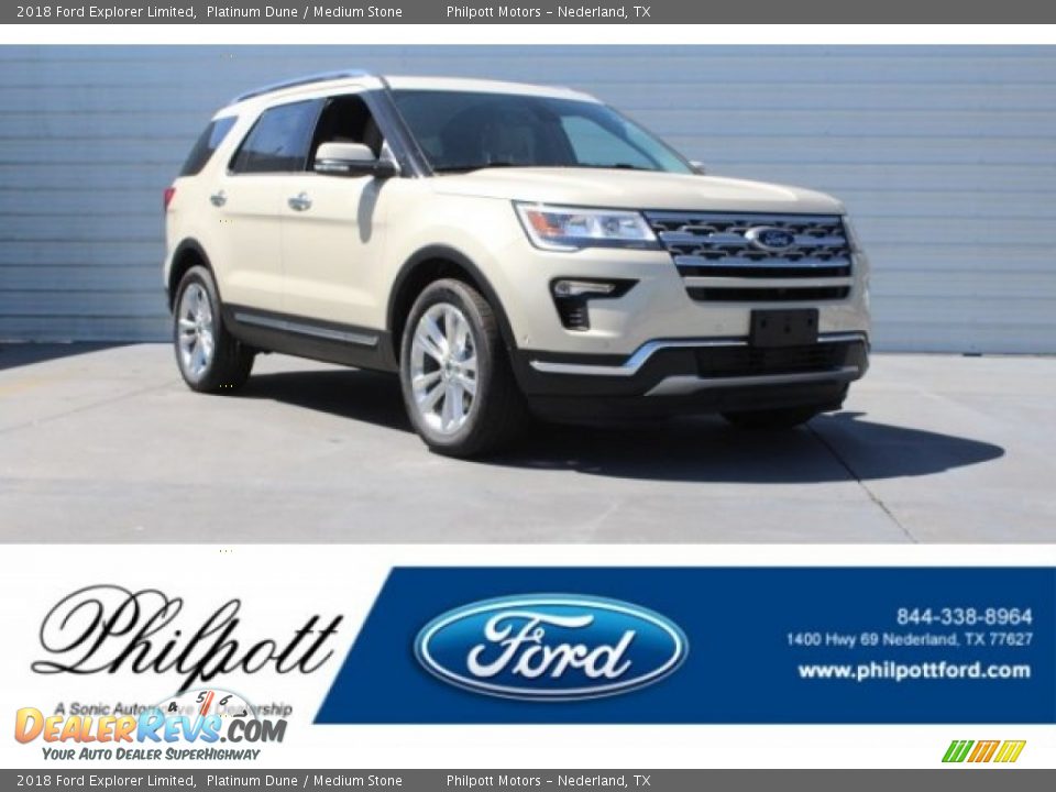2018 Ford Explorer Limited Platinum Dune / Medium Stone Photo #1