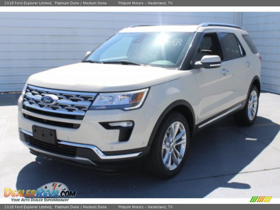2018 Ford Explorer Limited Platinum Dune / Medium Stone Photo #3