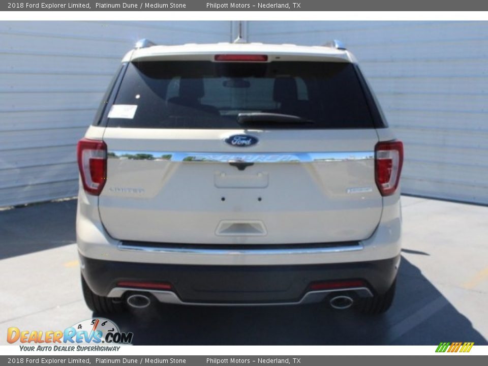2018 Ford Explorer Limited Platinum Dune / Medium Stone Photo #8