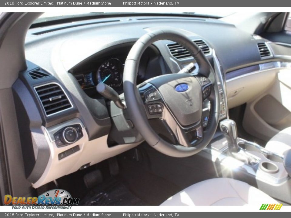 2018 Ford Explorer Limited Platinum Dune / Medium Stone Photo #13