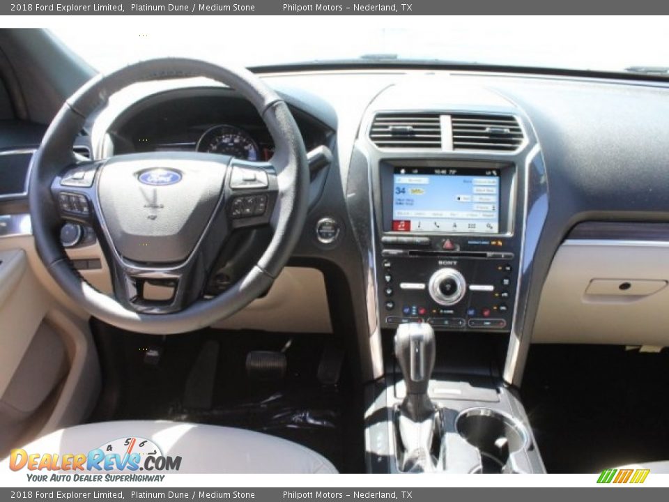 2018 Ford Explorer Limited Platinum Dune / Medium Stone Photo #28