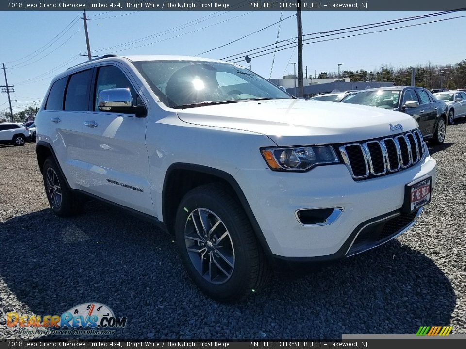 2018 Jeep Grand Cherokee Limited 4x4 Bright White / Black/Light Frost Beige Photo #1