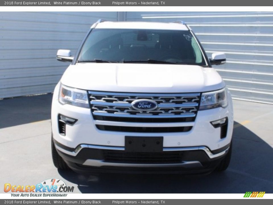 2018 Ford Explorer Limited White Platinum / Ebony Black Photo #2