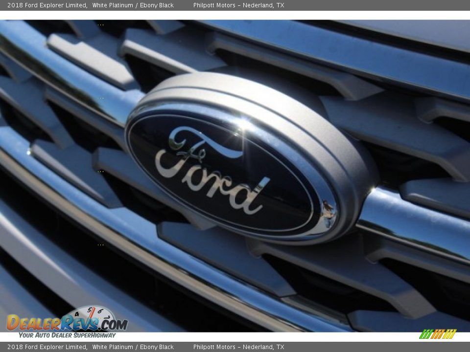 2018 Ford Explorer Limited White Platinum / Ebony Black Photo #4